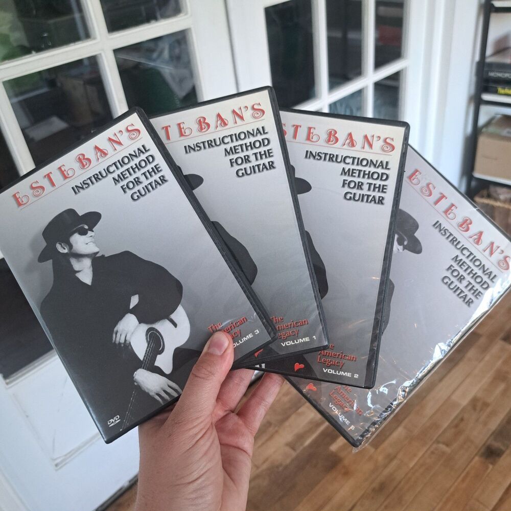 NEW Esteban's Lot Of 4 Instructional Method For Guitar 1-3, 5 Volume DVD Set